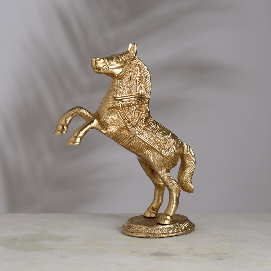 HORSE DECORATIVE GOLDEN H25934