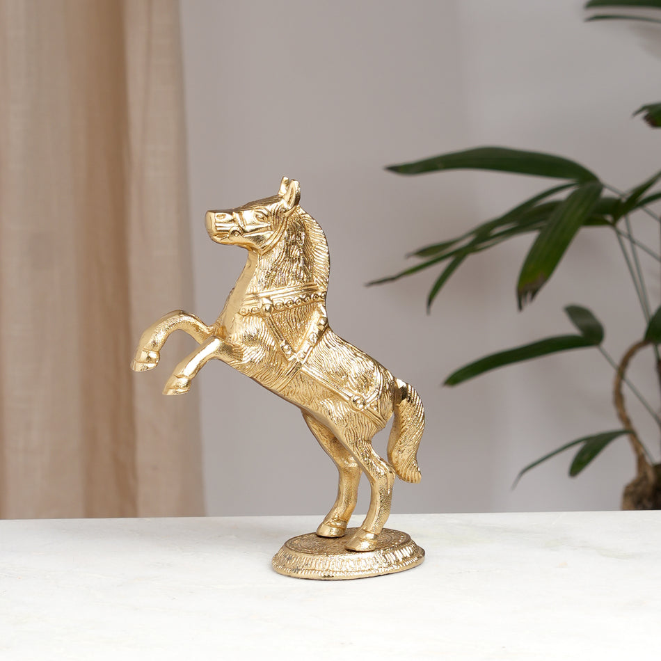 HORSE DECORATIVE GOLDEN H25934