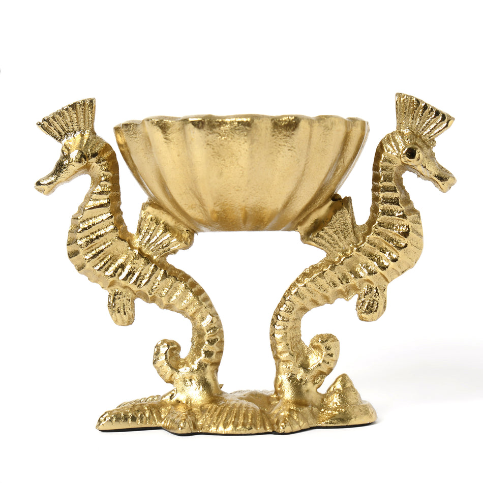 Golden Sea Horse Bowl