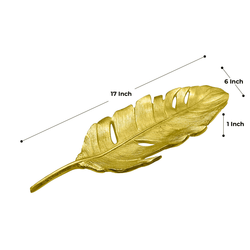 GOLDEN & SILVER LEAF TRAY WITH CUTS Z1838