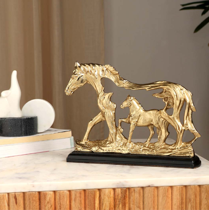 Golden Decorative Horse 2 in 1