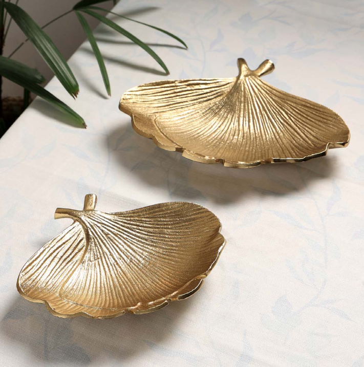 Golden Leaf Tray Large