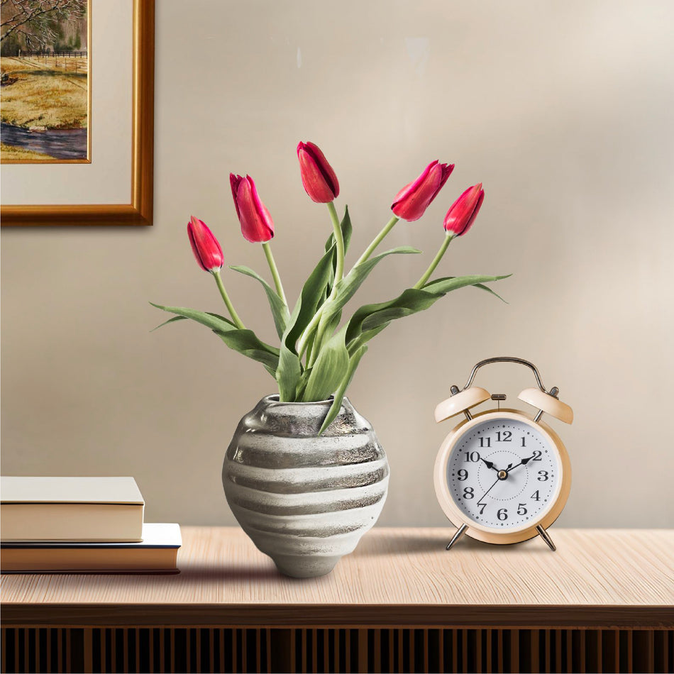 GOLDEN & SILVER VASE 'S'  Z1859