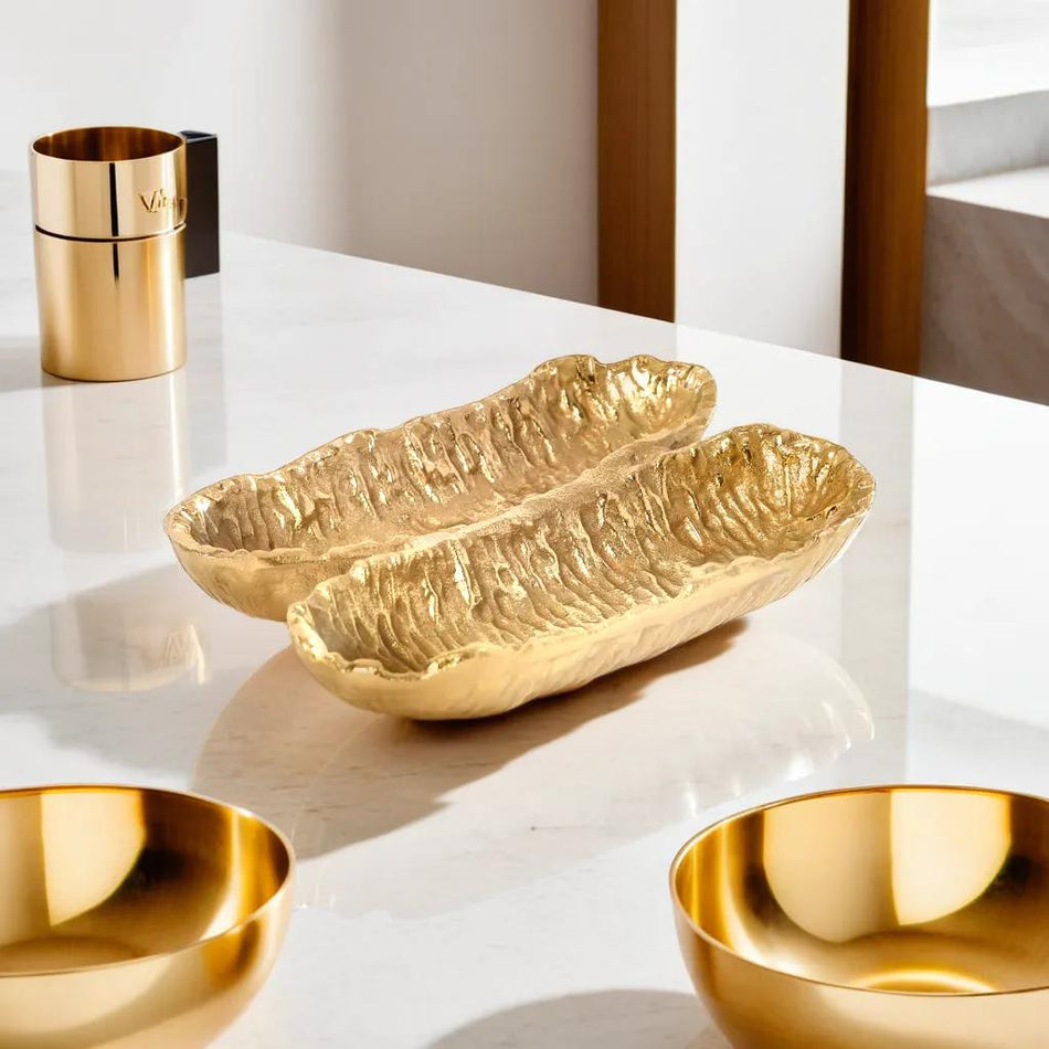 Golden Shell Shaped Tray