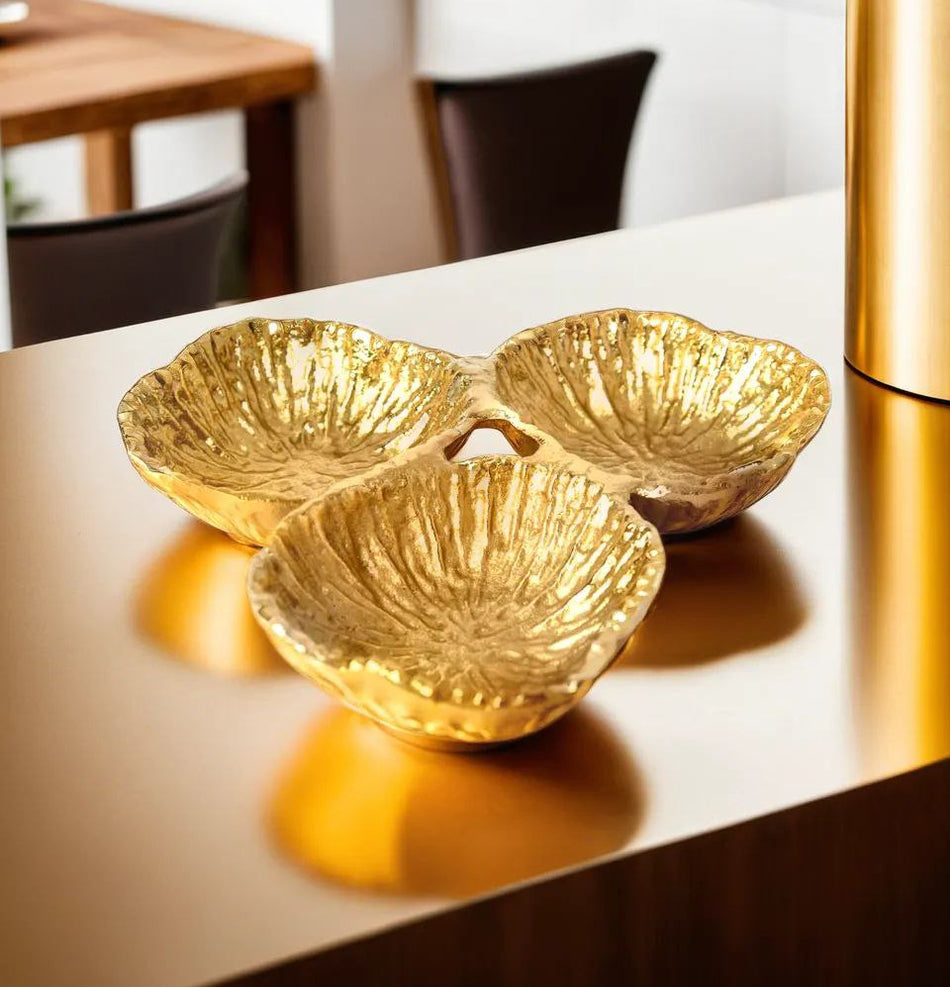 Golden 3 Section Tray