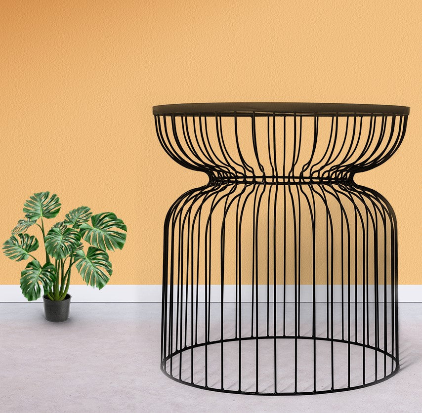 TDV WIRE TABLE WITH TUFFENED GLASS