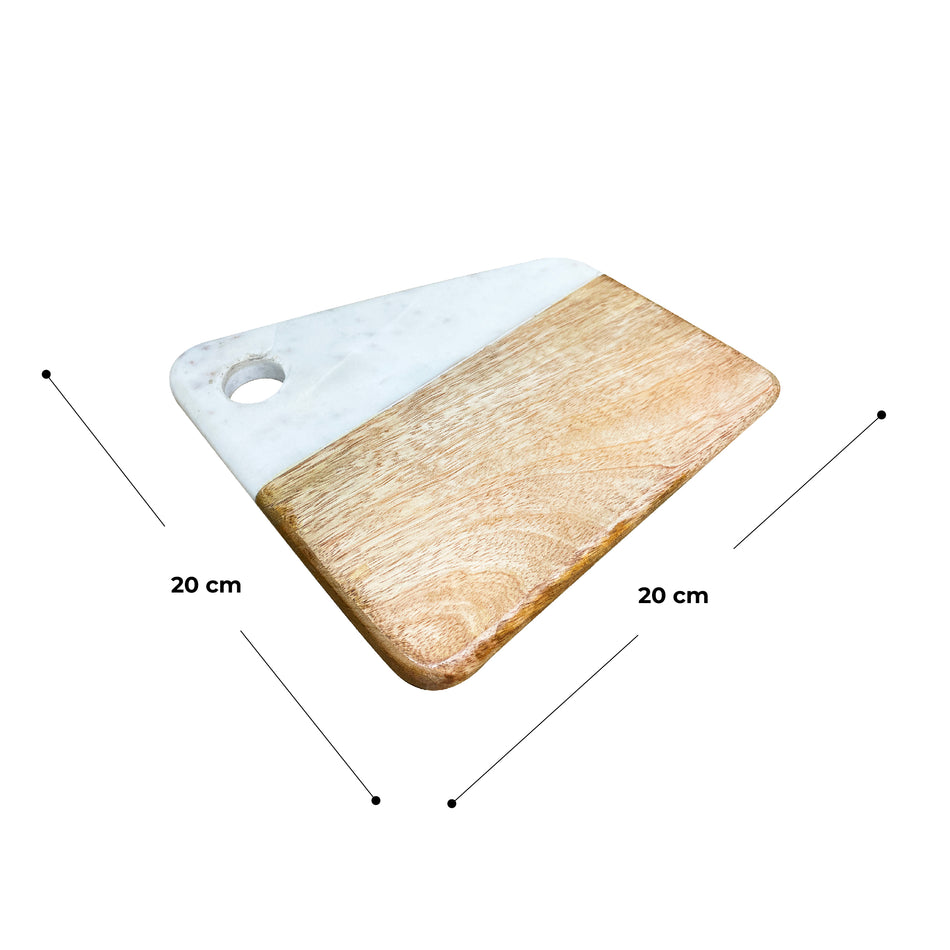 MARBLE & WOODEN CHOPPING BOARD